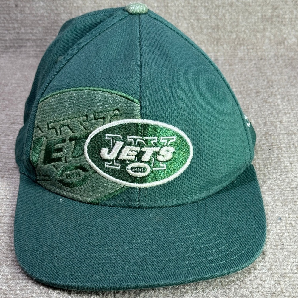 New York Jets Reebok Hat‎ Mens S/M Green NFL Onfield Fitted Cap A141